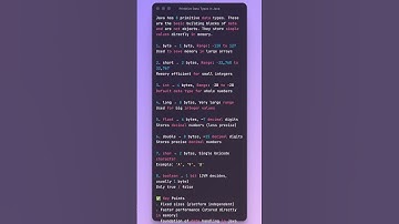Primitive Data Types in Java Explained #Java#JavaProgramming #Coding#DataTypesInJava #JavaBasics