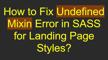 How to Fix Undefined Mixin Error in SASS for Landing Page Styles?