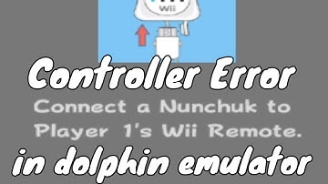 Connect a Nunchuck to Wii remote Controller Error in dolphin emulator