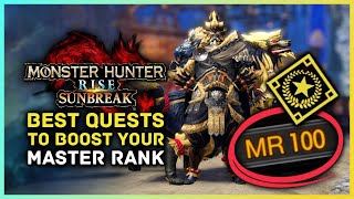 Monster Hunter Rise Sunbreak - The Best Quests to Boost Your Master Rank & How to Get to MR 100