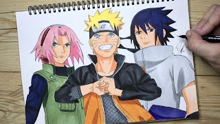 NARUTO, SASUKE, SAKURA, Kuchiyose no Jutsu, Quer aprender a falar  japonês com seus animes favoritos? Acesse o link nos comentários!, By  Mayara Rodrigues Drawings