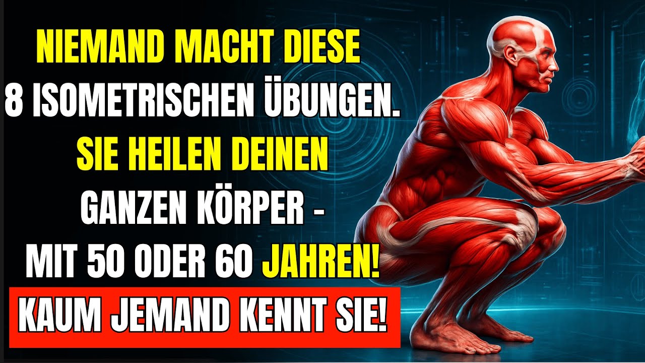 🔥 Nur 8 isometrische Übungen, um deinen gesamten Körper zu stärken – Mach sie zu Hause!