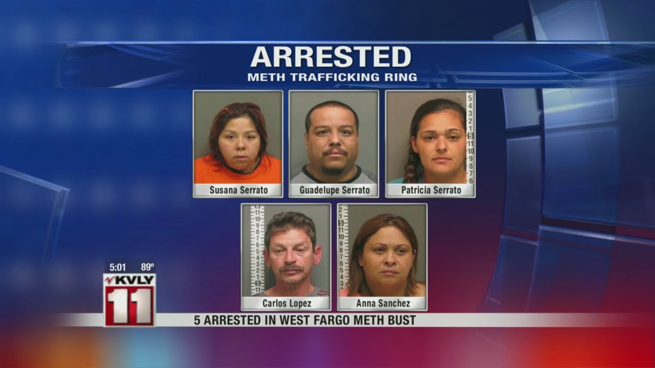 Five arrested in West Fargo in alleged drug trafficking ring - YouTube