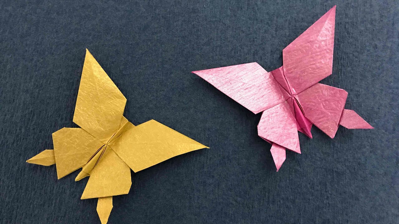 折り紙 ちょうちょ Origami Butterfly Youtube Animaux De Printemps Origami Fleur Origami En Billets