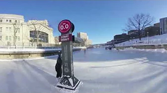 32x 360 video sped up skate on the Rideau Canal Skateway, Jan 20, 2022