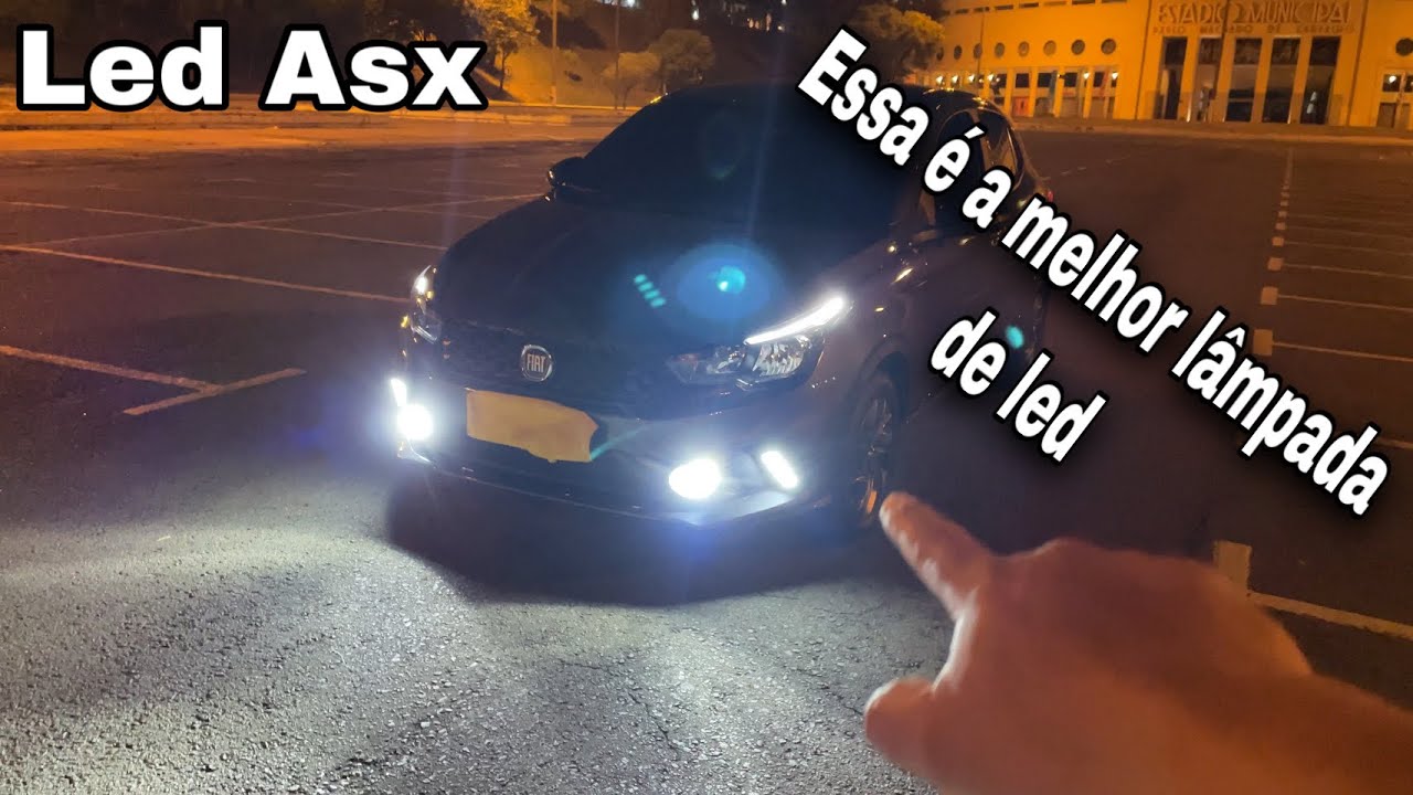 Lâmpada de Led ASX h11 70w 12v 24v 8.000 lumes 6.000k no farol de neblina do Fiat Argo, essa é boa👍