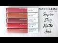 BIYW Review Chapter: #111 MAYBELLINE NEW YORK SUPER STAY MATTE INK SWATCH & REVIEW