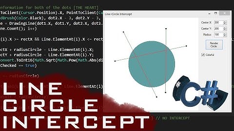 Line-Circle Intercept --- BASIC C# GRAPHICS