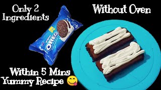 2 Ingredients Oreo Chocalate Pastry in Lockdown / Without oven, maida ,egg ,soda, eno .