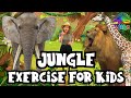 Jungle exercise for kids  indoor workout for children  no equipment pe lesson for kids