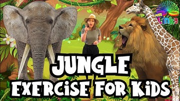 Jungle Exercise for Kids | Indoor workout for Children | No Equipment PE Lesson for Kids