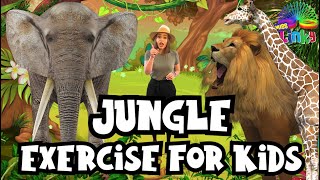 Jungle Exercise for Kids | Indoor workout for Children | No Equipment PE Lesson for Kids screenshot 5