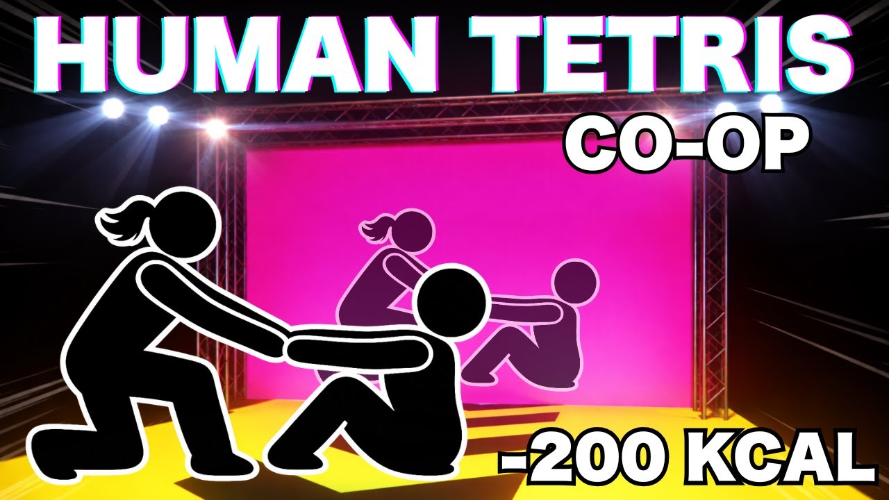 HUMAN TETRIS CO-OP | Immersive Interactive Warm Up | 2 Player | Viral Interactive Game