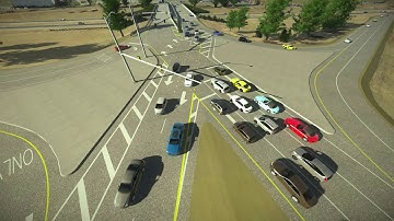 Diverging Diamond Interchange 3D Animation