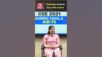 Challenges faced by every UPSC Aspirant | Must Watch | Surbhi Singla, AIR-75, CSE -2021 | MADE EASY