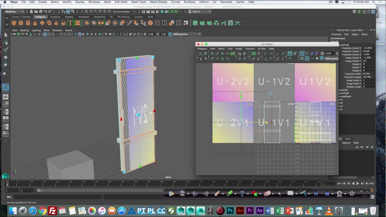 UV unwrapping Using Planar Mapping - YouTube