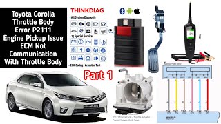 Toyota(Part1)#Throttlebody Error#P2111#EnginePickupIssue#EcmNotCommunication#HowToDiagnoseFault