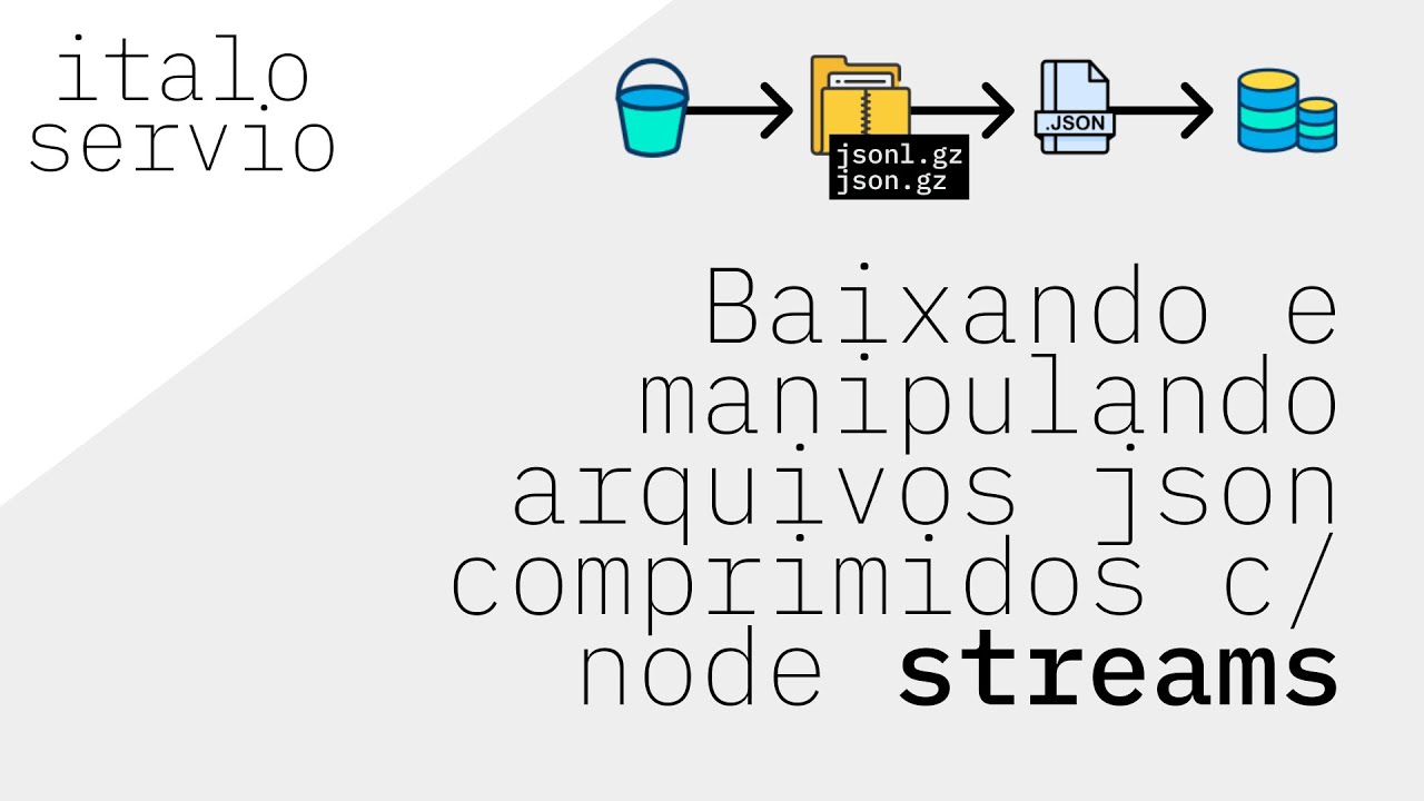 Baixando e manipulando arquivos json comprimidos com node streams - YouTube