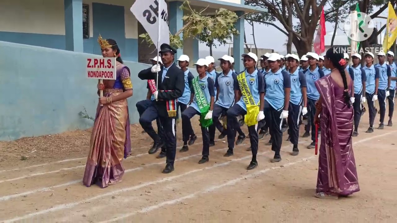 Republic day celebration 2026 ZPHS Kondapur 