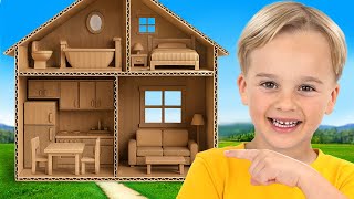 ocuklar in Karton Evler Yarmas