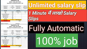 How to make Salary slips in Word | using Mail merge feature | unlimited salary slip generate in 1min