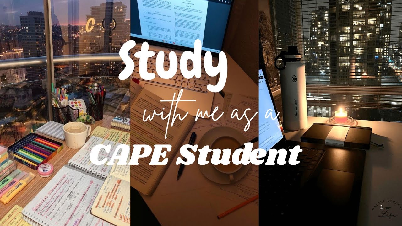 Aesthetic Study With Me for CAPE Exams🎀 📖💫 | calm motivation & focused vibes✨️🩷