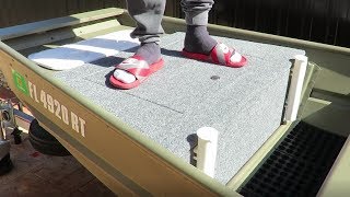 How to Build a REMOVABLE JON BOAT CASTING DECK! (Custom) | Tracker 1236 Wide