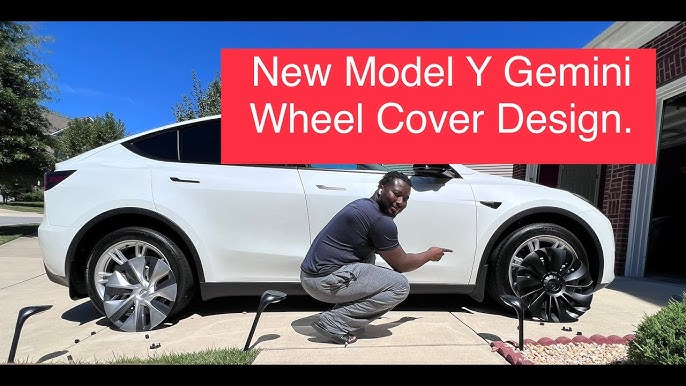 Tesla Wheel Covers Model Y Induction Wheel Caps for 19 inch Gemini Whe -  EVBASE-Premium EV&Tesla Accessories