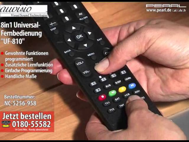 auvisio 8in1 Universal-Fernbedienung "UF-810" - YouTube