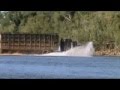 Road Train crosses QLD Gulf river.wmv