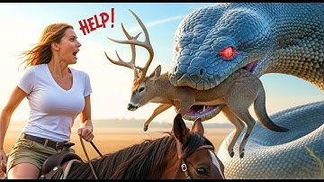 Heroic Rangers Save Deer Family From Giant Python–Epic Wildlife Rescue