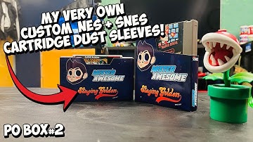 WHOA CUSTOM NES & SNES Cartridge Dust Sleeves!? - Video Game Dust Sleeves - PO BOX Unboxing #2