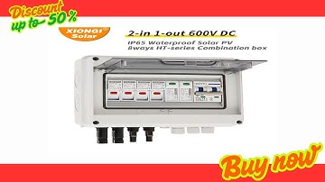 Solar photovoltaic PV Combiner Box With Lightning Protection 2 input 1 out DC 600V Fuse MC