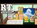 RTGame Archive:  Pokemon: Let's Go, Pikachu!/Eevee!