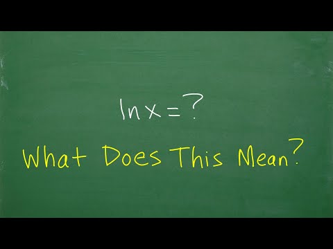 Video: Cosa significa Ln in matematica?