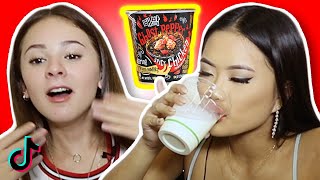 TikTokers Try The Ghost Pepper Spicy Noodles Challenge