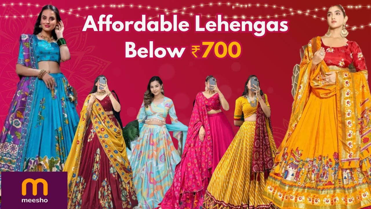 🌸Affordable Lehengas Under ₹700 | Meesho Festive & Wedding Wear Haul 2025