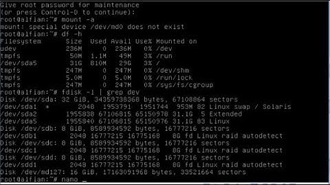 how to configure raid 5 on cli or terminal debian 9