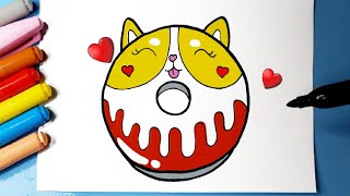 Como desenhar Cookie Cat Kawaii fofo ❤ Desenhos Kawaii - Desenhos para  Desenhar 