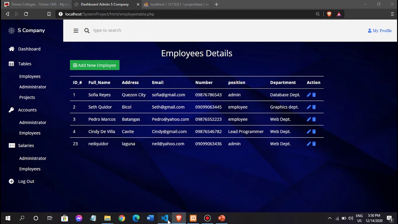 (Source Code) Employee Management System - YouTube