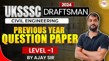 📢Civil Engineering | UKSSSC Draftsman Previous Year Questions Level - 1 | Class-2 | By Ajay Sir.