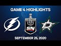 NHL Highlights: Stanley Cup Final, Game 4: Lightning vs. Stars – Sep. 25, 2020