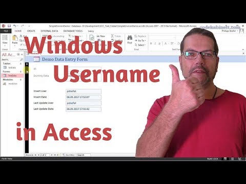 Access - How to log the Windows Username