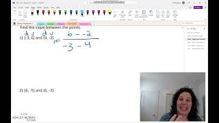 Lines  - slope from 2 points