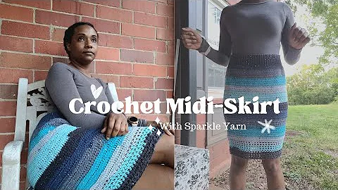 Sparkle and Shine: Crochet Midi-skirt with Sequins Yarn