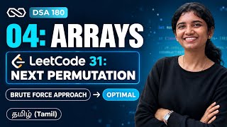 DSA in Tamil #4 – Next Permutation | LeetCode 31 | Brute Force to Optimal | Arrays | Interviews 