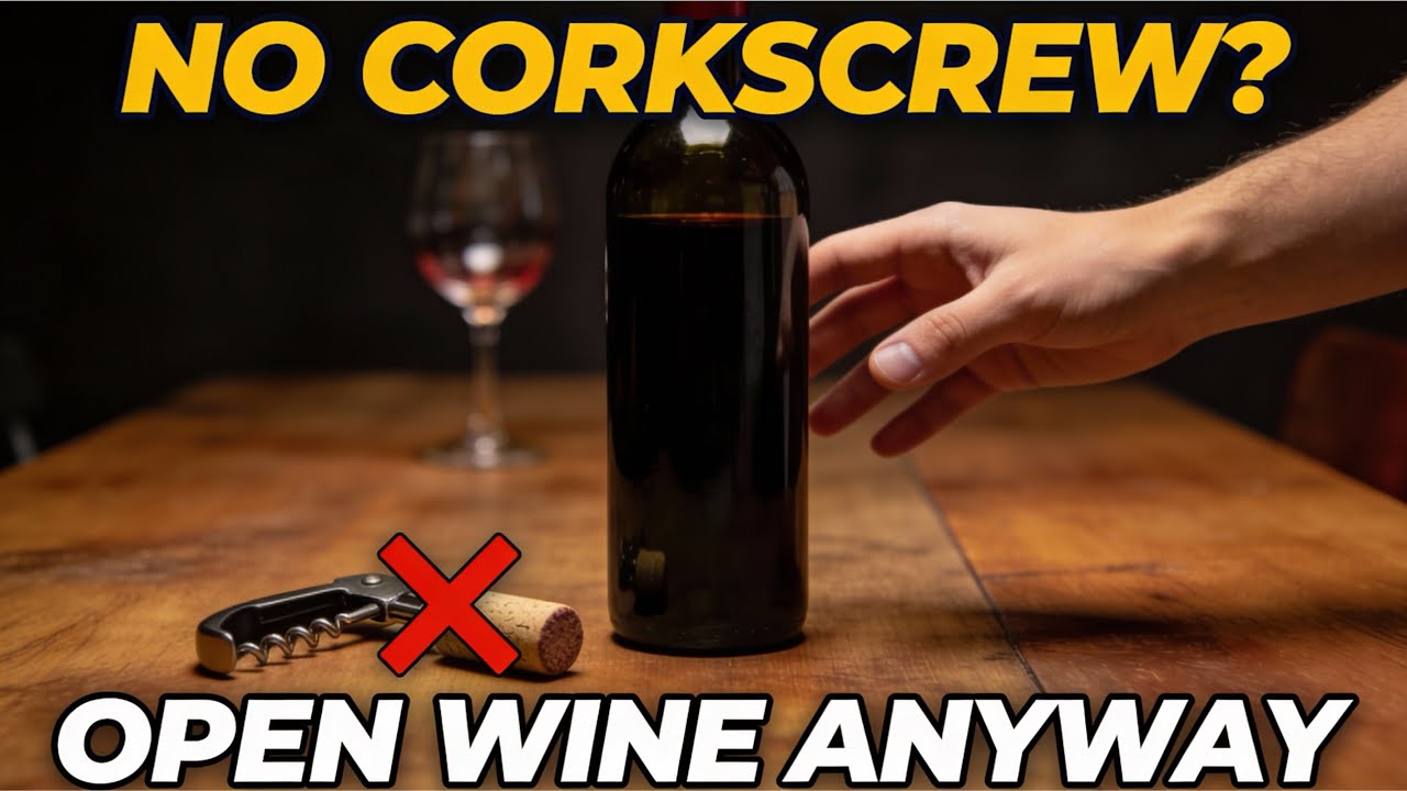 No Corkscrew? No Problem! Easy Ways to Open Wine Bottles!