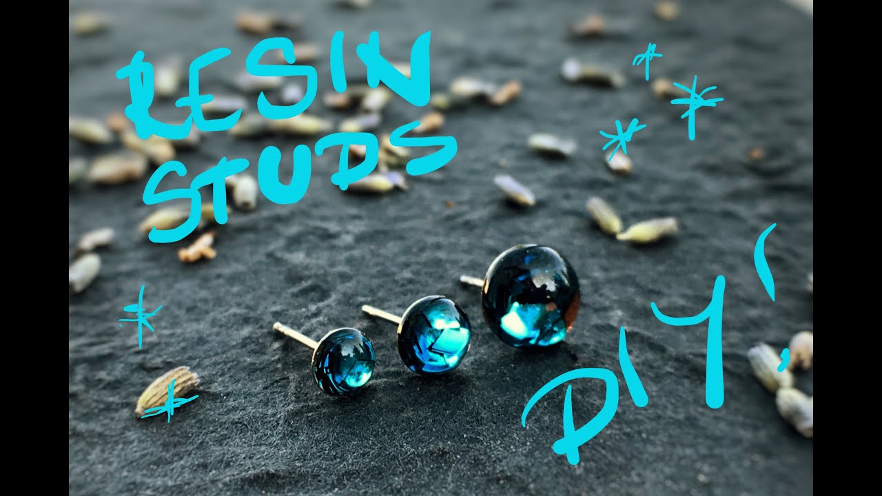 Easy epoxy resin earrings with glitter