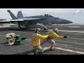 EXTREME US F-18 Low Pass over Aircraft Carrier