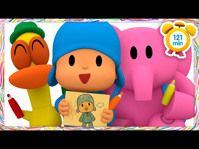 🎨 POCOYO em PORTUGUÊS do BRASIL - Vamos aprender as cores [121 min]  DESENHOS ANIMADOS para crianças 